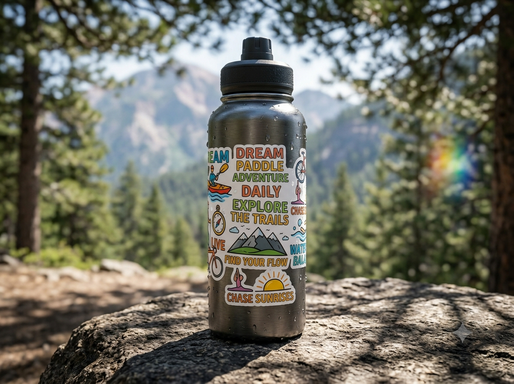 Custom Water Bottle Stickers – Waterproof Vinyl Decals
